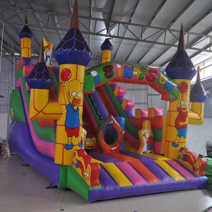 Commercial Inflatable Bouncers With Slide , TUV Slip And Slide Jumping Castle