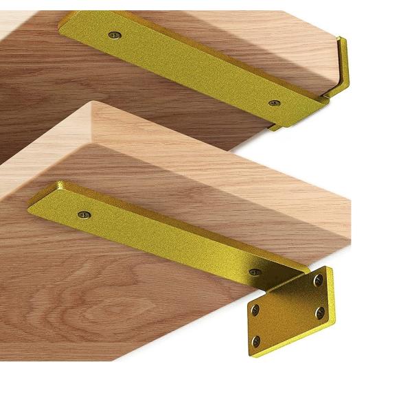 Buy Gold L shape shelf strut bracket floating shelf wall bracket at wholesale prices