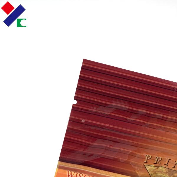 Clear Window Hanghole Three Side Seal Pouch Dry Food Packaging