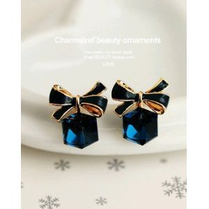 2018 Fashion Diamend Butterfly Shape Earrings Ear Drops Silver Exported Korea