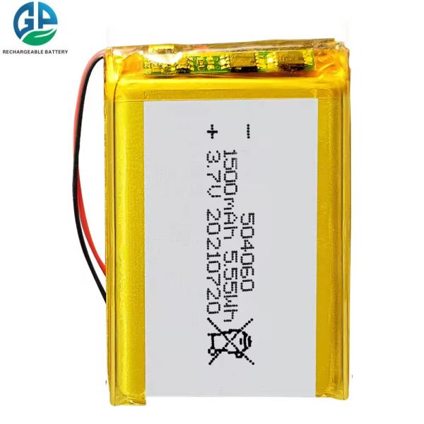 504060 3.7v 1500mah Lipo Lithium Polymer Battery For Digital Products CE ROHS KC Approved