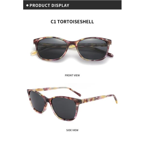 Custom Logo Acetate Frame Sunglasses OEM , Colorful Sun Glasses For Women