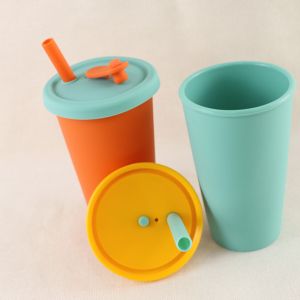 Travel Camp Collapsible Silicone Coffee Cup 350ml With Straw Lid