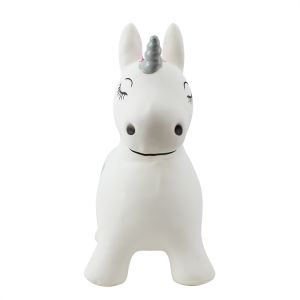 lovely unicorn hores inflatable animal toy with pentagram and long eyelashes for