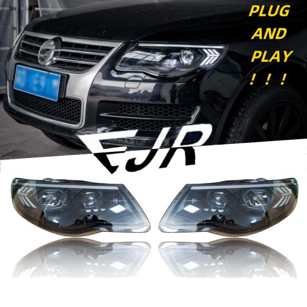 Car Accessories For Vw Touareg Headlight Assembly 2007-2010 Upgrade To New Led