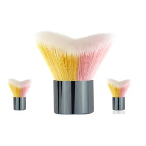 Triangle Shaped Kabuki Makeup Brush Yellow Ultra Soft And Smooth