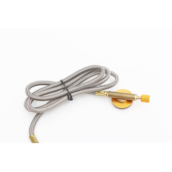 Telescopic Gas Torch for Outdoor Camping BBQ Hiking Travelling Copper Stainless Steel