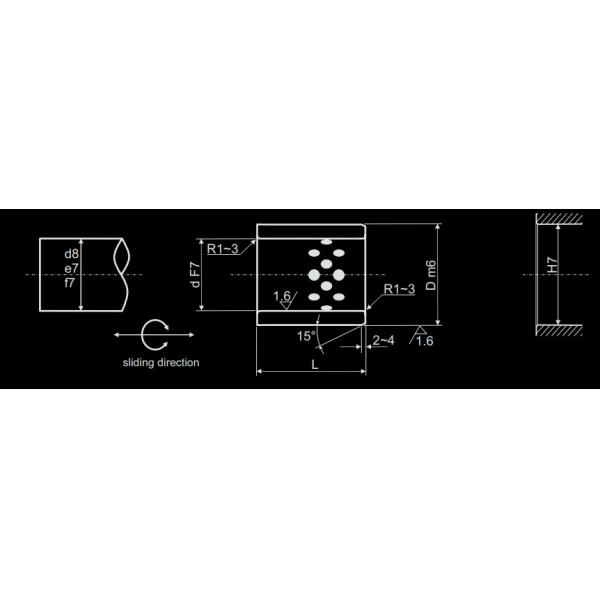 DIN 1494 / ISO 3547 Sleeve Tin Bronze CuSn8 Plain Bearing Rolled Bushes With Lubrication Grease Holes