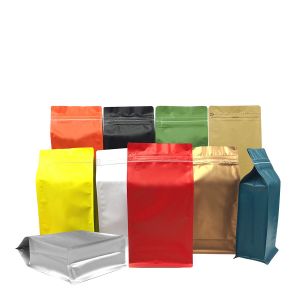 Food Grade 500g reusable Aluminum Foil Side Gusset Coffee Bags With one-way