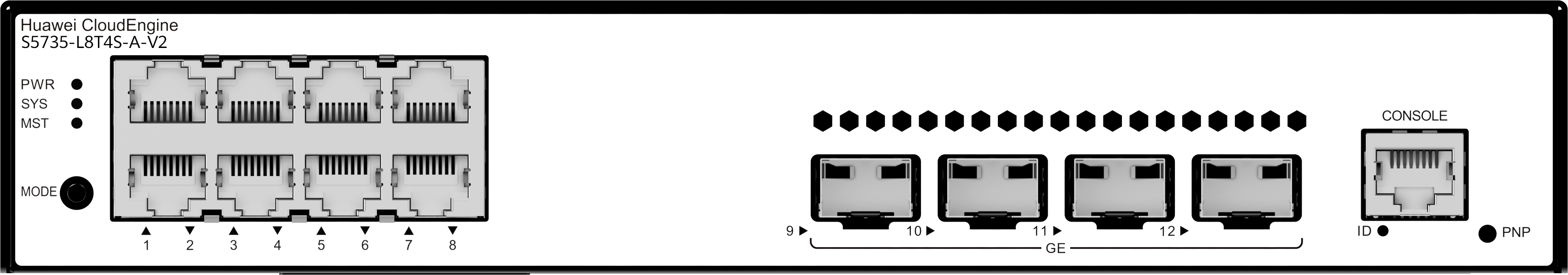 Gigabit Ethernet Switches 8* 10/100/1000BASE-T Ports 4*GE SFP Ports S5735-L8T4S