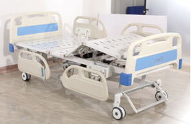 Semi Fowler Adjustable Hospital Bed Central Locking Castors ISO13485 Compliant