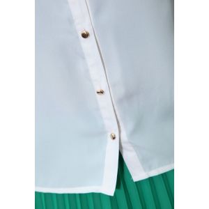 Button Up Womens Shirts Blouses , Long Sleeve v-Neck Shirt