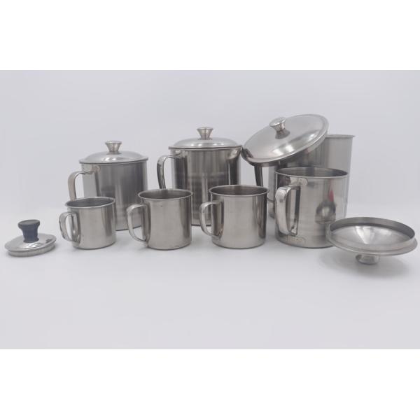 Buy Kindergarten Children 13cm Stainless Steel Drinking Cup With Cover at wholesale prices