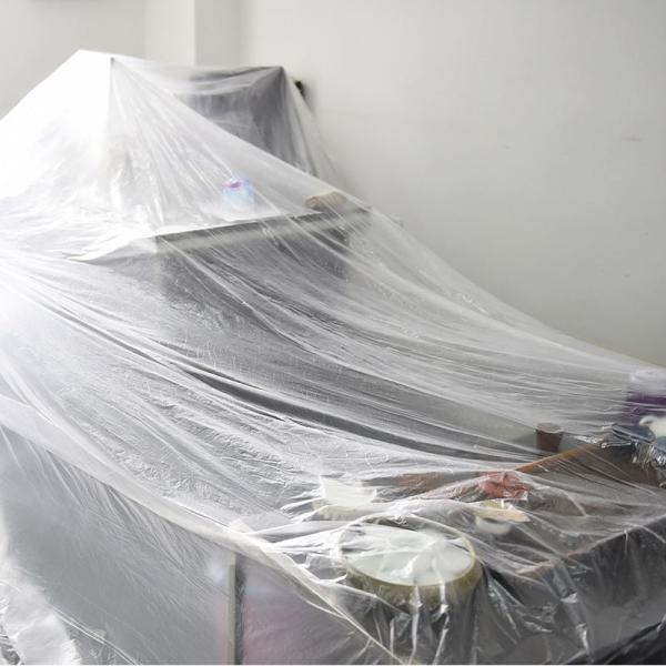 Waterproof Garment Cover Clear Plastic Cover Sheets For Ultimate Furniture Protection