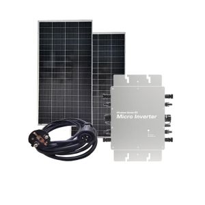 Self Cooling Micro Inverter Solar Panel Silver Waterproof Grid Tie Inverter 2000