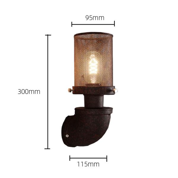 Water iron pipe Loft retro vintage Industrial wall light (WH-VR-44)