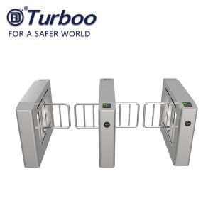 Access Control System Pedestrian Barrier Gate , Stainless Steel Swing Gate