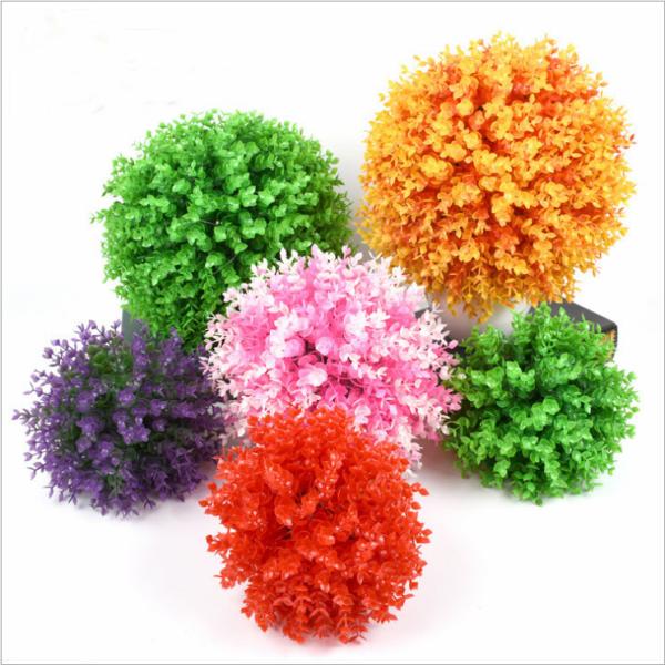 Cheap artificial Indoor Decorative Fake Plant Grass Ball For Home Decor