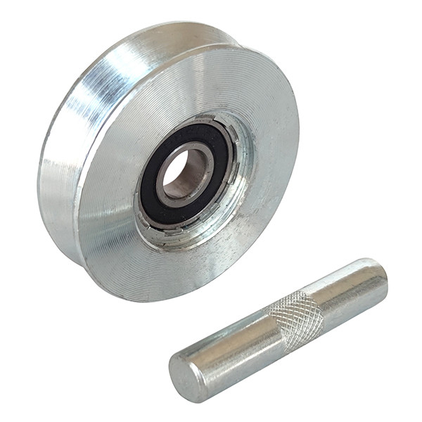 Various sizes V groove single bearing zinc plated sliding gate support wheel