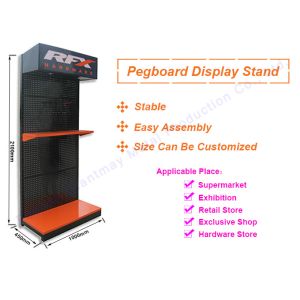 Metal Display Pegboard with Hook Accessories Stand