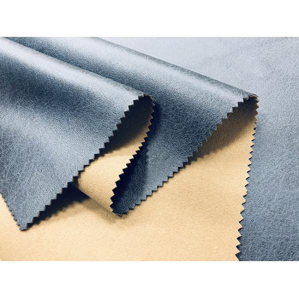 Faux Leather Sofa Cushion Material 100 Percent Polyester Knitting Black