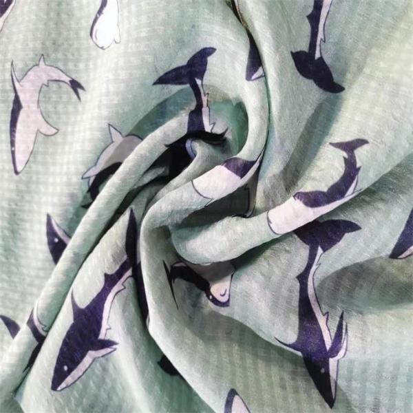 Ripstop Crinkle Women Suit Fabric 119gsm 57" Bubble Chiffon Fabric