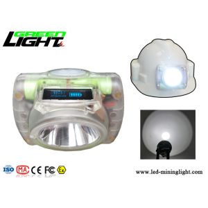 OLED Screen Waterproof Led Headlamp , Hard Hat Light Rechargeable Transparent