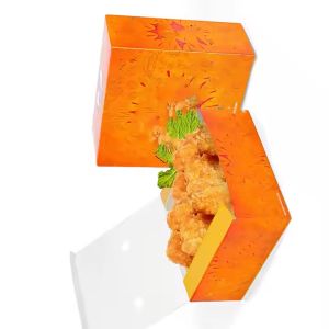 LOW MOQ Custom Eco-friendly Recyclable Boxes for Fried Chicken Burgers Fries