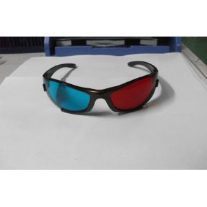 Fashionable Plastic Anaglyphic 3D Glasses Red Cyan With 1.6mm PET Lenses