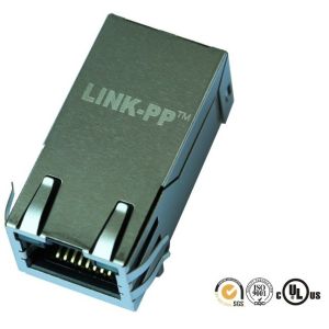 Quality Gigabit Magnetic RJ45 Jack 0826-1C4T-23-F1 With Ultra-Bright LEDs In PCB board for sale