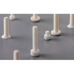 China Alumina Ceramic Bolts and Nuts /   M8 M10 Ceramic Screw  Parts on sale