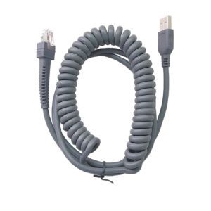 Spring Coiled Spiral USB Scanner Cable For Ls4278 Ds6707 Ds6708