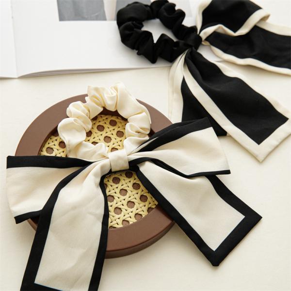 Japan Korea decorative hair accessories bow scrunchie women's hair rope streamer ins large hair band headwear