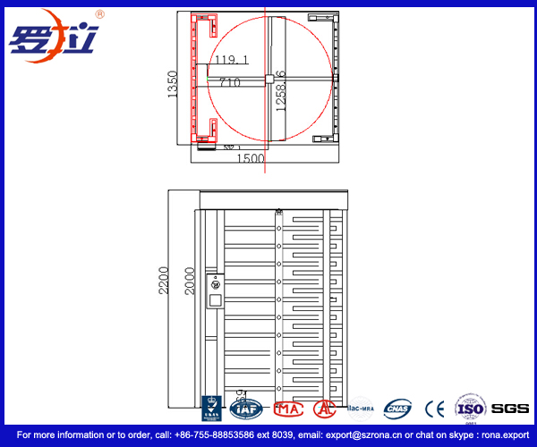 Single Channel Full High Turnstile High Security Turnstile with 304 Stainless Steel Housing