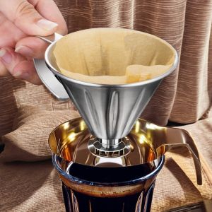 Quality Stainless Steel Coffee Filter Stand for Home Eco-Friendly Afternoon Tea Accessory for sale