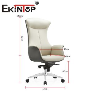 Pu Leather Luxury White Computer Furniture Cowhide Office Chair