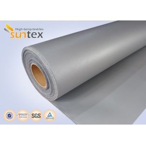 Grey Thermal Fireproof Silicone Rubber Coated Fiberglass Cloth Insulating Heat