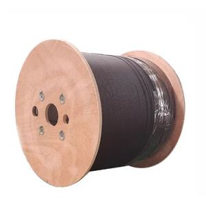 Flexible Design Armored Optical Fiber Cable 2 Core Bow Type Drop Cable