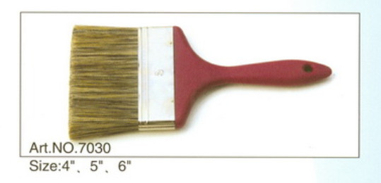 High quality plastic handle pure bristle Mixed tapered filament paint brush No