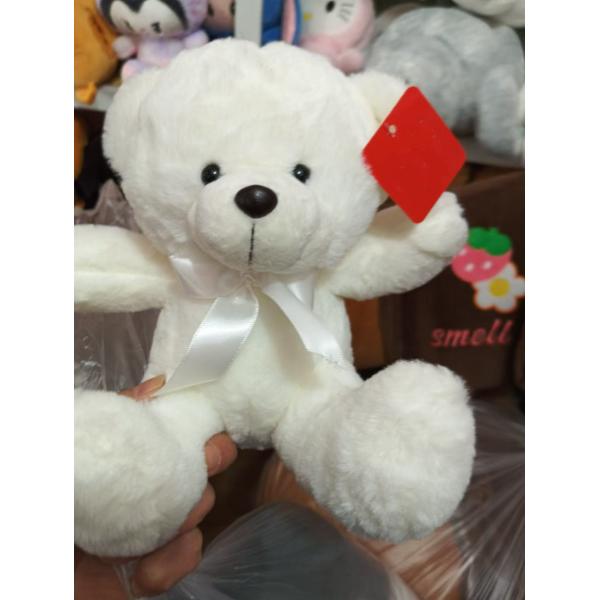 Plush toy stuffed toy white teddy bear Christmas holiday gift animal cartoon cute toy