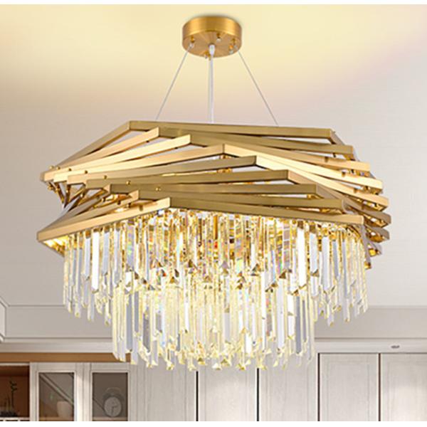 Buy Villa Luxury Living Room Crystal Pendant Light Dia 60cm With 8 Head at wholesale prices