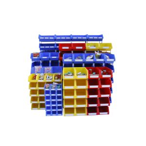 Customized Color Plastic Workbench Bins Stacking Organizer Container for Hanging