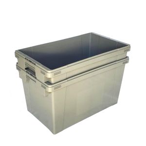 Collapsible Stackable Plastic Milk Crates Reusable Moving Boxes With Lids