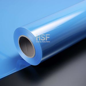 40 μm opaque blue PE release film, silicone UV cured, for protective and