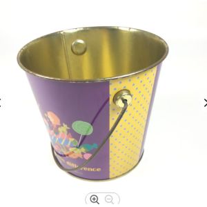 12L Metal Wine Bucket 4 Color Galvanized Ice Bucket With Handle