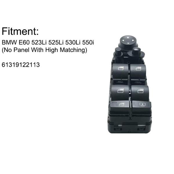 E60 523Li 525Li BMW Power Window Switch 61319122113 Wear Resisitance