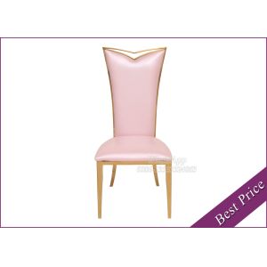 Stainless Steel Leather Dining Chairs Gold Frame For Wedding Party (YS-7)