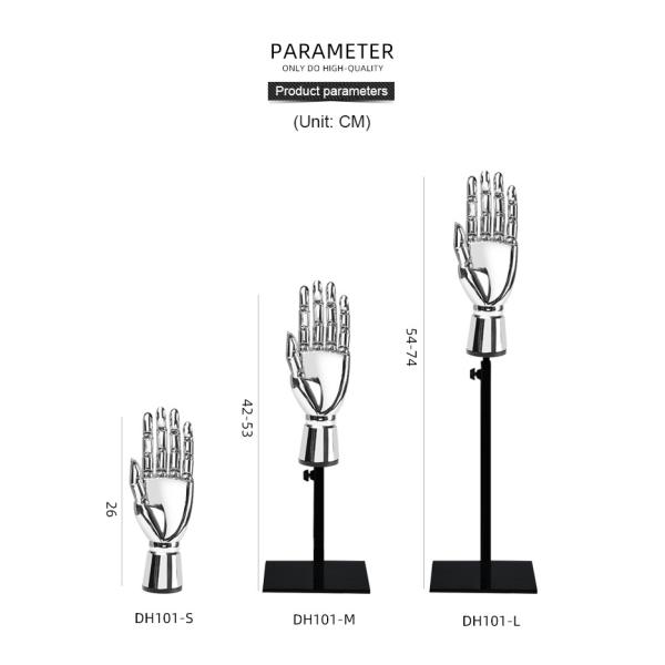 Glossy plastic mannequin hand female decorative hand model for jewelry accessories display