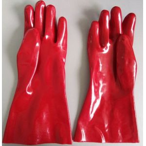 EN388 300mm Oil Proof Pvc Rubber Protective Gloves Chemical Resistant