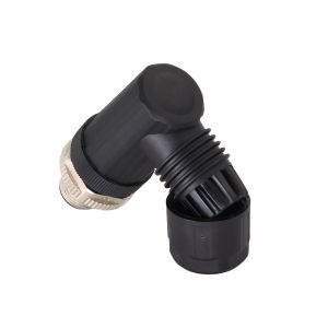 Angled Field Wireable M12 Connectors With Gold Plated Contact Surface IEC 61076